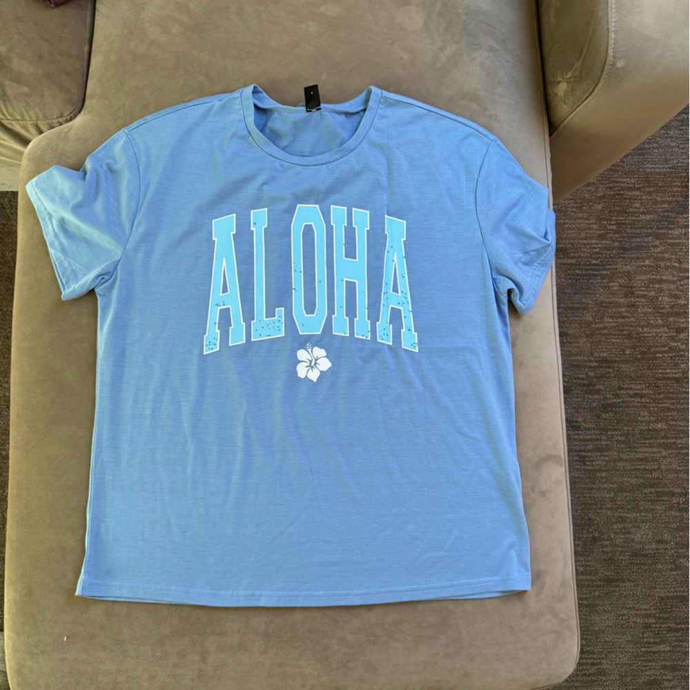 SHEIN Aloha Oversized Short Sleeve Shirt